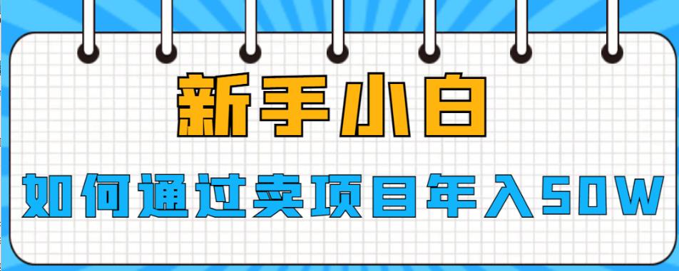 新手小白如何通过卖项目年入50W【揭秘】